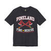 Pineland Fire Department Front Print Athletic Fit Short Sleeve Tee T-Shirt Printify 