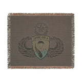Rakkasan Insignia Master Jump Wings Woven Blanket Home Decor Printify 