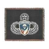 Rakkasan Insignia Master Jump Wings Woven Blanket Home Decor Printify Artwork 60" × 50" 