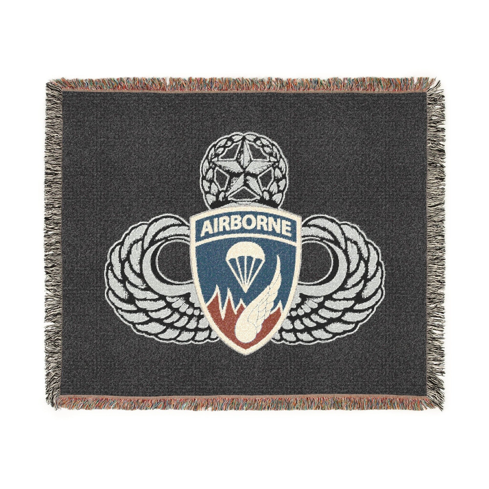 Rakkasans Lettering Rakkasan Insignia Master Jump Wings Woven Blanket – American Marauder