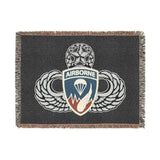 Rakkasan Insignia Master Jump Wings Woven Blanket Home Decor Printify Artwork 80" × 60" 