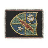 Ranger Creed 75th Ranger Insignia Woven Blanket Home Decor Printify Artwork 80" × 60" 