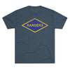 Rangers Diamond Triblend Athletic Shirt T-Shirt Printify Tri-Blend Indigo S 