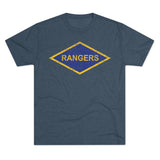 Rangers Diamond Triblend Athletic Shirt T-Shirt Printify Tri-Blend Indigo S 