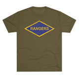 Rangers Diamond Triblend Athletic Shirt T-Shirt Printify Tri-Blend Military Green S 