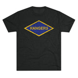 Rangers Diamond Triblend Athletic Shirt T-Shirt Printify Tri-Blend Vintage Black S 
