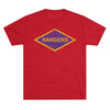 Rangers Diamond Triblend Athletic Shirt T-Shirt Printify Tri-Blend Vintage Red S 