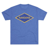 Rangers Diamond Triblend Athletic Shirt T-Shirt Printify Tri-Blend Vintage Royal S 