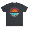Resistance Training Lab Distressed Camping Badge Triblend Shirt T-Shirt Printify Tri-Blend Vintage Navy M 