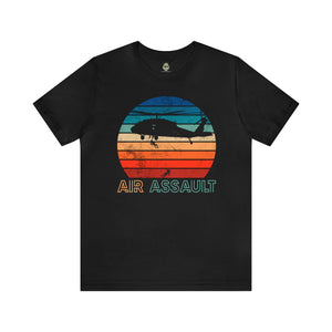 Retro Air Assault Distressed - Unisex Jersey Short Sleeve Tee T-Shirt Printify Black S 