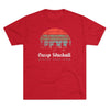 Retro Camp Mackall Nature Walk Team Triblend Athletic Shirt T-Shirt Printify Tri-Blend Vintage Red M 