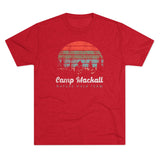 Retro Camp Mackall Nature Walk Team Triblend Athletic Shirt T-Shirt Printify Tri-Blend Vintage Red M 