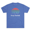 Retro Camp Mackall Nature Walk Team Triblend Athletic Shirt T-Shirt Printify Tri-Blend Vintage Royal M 