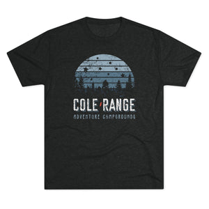 Retro Cole Range Adventure Campground Triblend Athletic Shirt T-Shirt Printify Tri-Blend Vintage Black M 