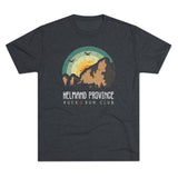 Retro Helmand Province Ruck & Run Club Triblend Athletic Shirt T-Shirt Printify Tri-Blend Vintage Navy M 
