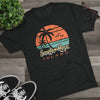 Retro Santa Rosa Tropical Island Triblend Athletic Shirt T-Shirt Printify 