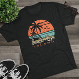 Retro Santa Rosa Tropical Island Triblend Athletic Shirt T-Shirt Printify 