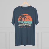 Retro Santa Rosa Tropical Island Triblend Athletic Shirt T-Shirt Printify 