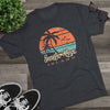 Retro Santa Rosa Tropical Island Triblend Athletic Shirt T-Shirt Printify 