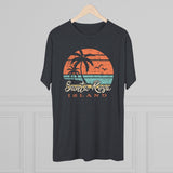 Retro Santa Rosa Tropical Island Triblend Athletic Shirt T-Shirt Printify 
