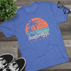 Retro Santa Rosa Tropical Island Triblend Athletic Shirt T-Shirt Printify 