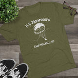 Retro US Paratroops Camp Mackall Triblend Athletic Shirt T-Shirt Printify 