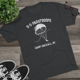 Retro US Paratroops Camp Mackall Triblend Athletic Shirt T-Shirt Printify 