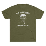 Retro US Paratroops Camp Mackall Triblend Athletic Shirt T-Shirt Printify M Tri-Blend Military Green 