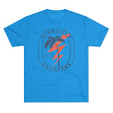 Schofield Barracks Tropical Paradise Distressed - Triblend Athletic Shirt T-Shirt Printify Tri-Blend Vintage Turquoise S 