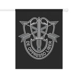 SFG on Black - Vertical Outdoor House & Garden Banners Home Decor Printify 24.5'' × 32'' 