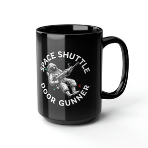 Space Shuttle Door gunner 15oz Black Mug Mug Printify 15oz 