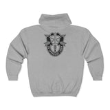 Special Forces Crest Zip Hoodie - Front and Back Hoodie Printify 
