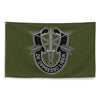 Special Forces De Oppresso Liber Insignia GREEN Indoor Display Flag Wall Art American Marauder 