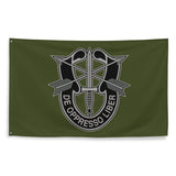 Special Forces De Oppresso Liber Insignia GREEN Indoor Display Flag Wall Art American Marauder 