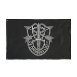 Special Forces Group Insignia Black Double-Sided Flag - 36 x 60 Home Decor Printify 36'' × 60'' 