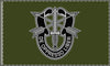 Special Forces Group Insignia OD Double-Sided Flag - 36 x 60 Home Decor Printify 36'' × 60'' 