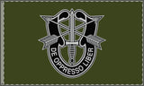 Special Forces Group Insignia OD Double-Sided Flag - 36 x 60 Home Decor Printify 36'' × 60'' 