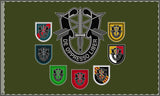 Special Forces Groups Insignia and Flash Double-Sided Flag - 36 x 60 Home Decor Printify 36'' × 60'' 