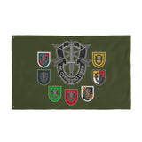Special Forces Groups Insignia and Flash Double-Sided Flag - 36 x 60 Home Decor Printify 36'' × 60'' 
