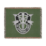 Special Forces Insignia De Oppresso Liber Woven Blanket Home Decor Printify Artwork 60" × 50" 