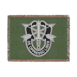 Special Forces Insignia De Oppresso Liber Woven Blanket Home Decor Printify Artwork 80" × 60" 
