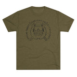 Special Forces Underwater Operations Combat Diver Distressed Insignia - Triblend Athletic Shirt T-Shirt Printify Tri-Blend Military Green S 