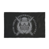 Special Forces Underwater Operations Combat Diver Double-Sided Flag - 36 x 60 Home Decor Printify 36'' × 60'' 