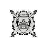 Special Forces Underwater Operations Combat Diver Indoor Outdoor Sticker Paper products Printify 3" × 3" Die-Cut Transparent