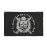 Special Forces Underwater Operations Dive Supervisor Badge Double-Sided Flag - 36 x 60 Home Decor Printify 36'' × 60'' 