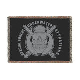 Special Forces Underwater Operations Woven Blanket Home Decor Printify Artwork 52'' × 37'' 