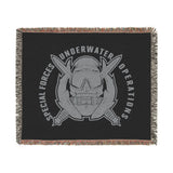 Special Forces Underwater Operations Woven Blanket Home Decor Printify Artwork 60" × 50" 