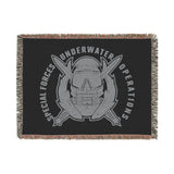 Special Forces Underwater Operations Woven Blanket Home Decor Printify Artwork 80" × 60" 