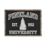 The Original Pineland University Black and Grey Woven Blanket Home Decor Printify Artwork 52'' × 37'' 