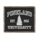 The Original Pineland University Black and Grey Woven Blanket Home Decor Printify Artwork 60" × 50" 